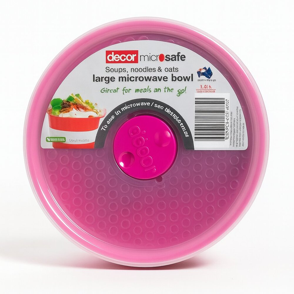 Décor Microsafe Large Microwave Bowls – Set of 2 (Pink & Teal) - Picture 2 of 4